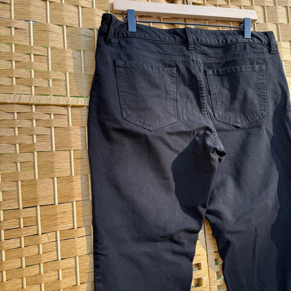 Banana Republic Black Straight Leg Pants Women’s Size 14 Viscose & Cotton Blend - Picture 9 of 14